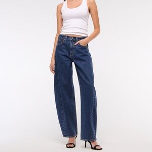 Abercrombie mid rise barrel jeans